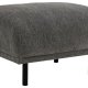 SOFAKONSEPT Elea-puff - antrasittgr stoff og svart metall (70x62)