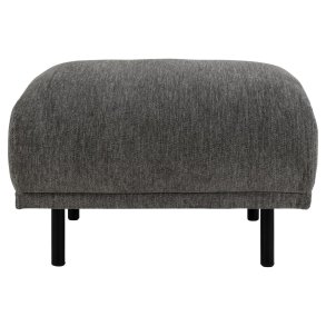 SOFAKONCEPT Elea puf - antracitgrt stof og sort metal (70x62)