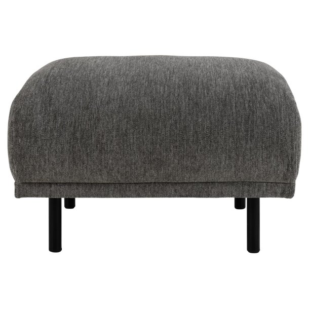SOFAKONCEPT Elea puf - antracitgrt stof og sort metal (70x62)