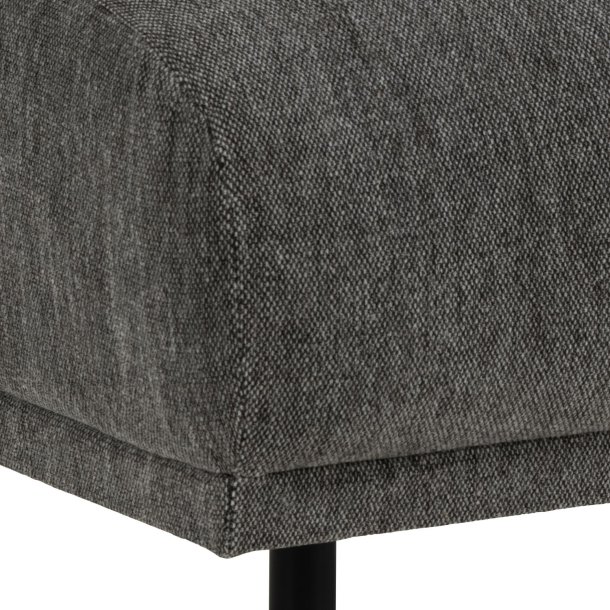SOFAKONCEPT Elea puf - antracitgrt stof og sort metal (70x62)
