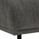 SOFAKONSEPT Elea-puff - antrasittgr stoff og svart metall (70x62)