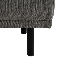 SOFAKONCEPT Elea puf - antracitgrt stof og sort metal (70x62)