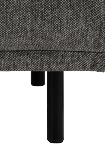 SOFAKONSEPT Elea-puff - antrasittgr stoff og svart metall (70x62)