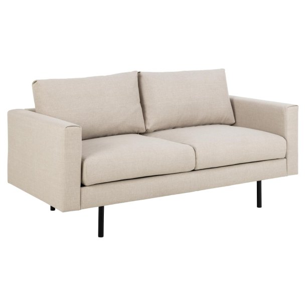 SOFAKONCEPT Toril 2,5 pers. sofa - beige stof og sort metal