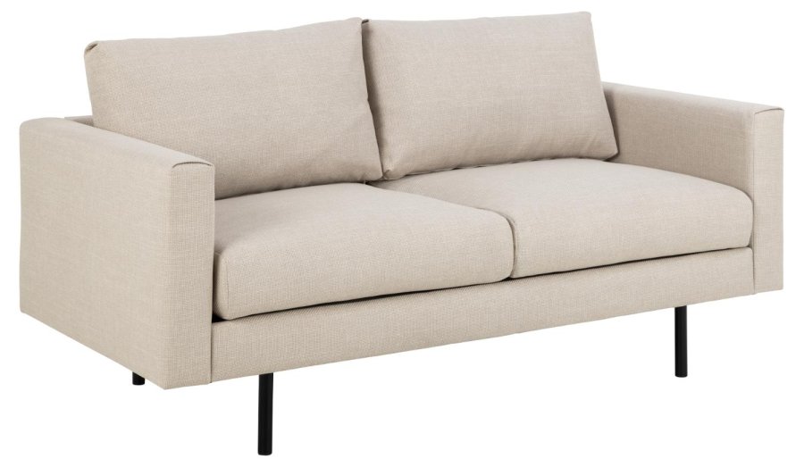 SOFAKONSEPT Toril 2,5 seter sofa - beige stoff og sort metall
