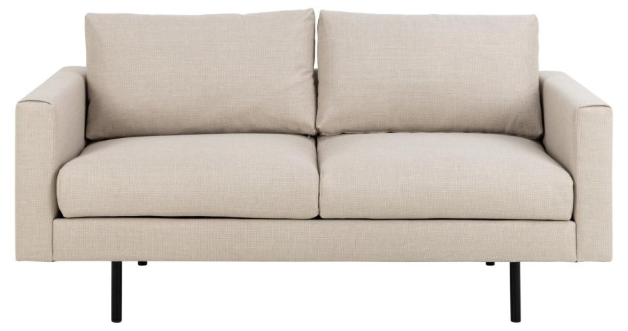 SOFAKONSEPT Toril 2,5 seter sofa - beige stoff og sort metall