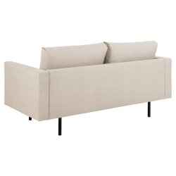 SOFAKONCEPT Toril 2,5 pers. sofa - beige stof og sort metal