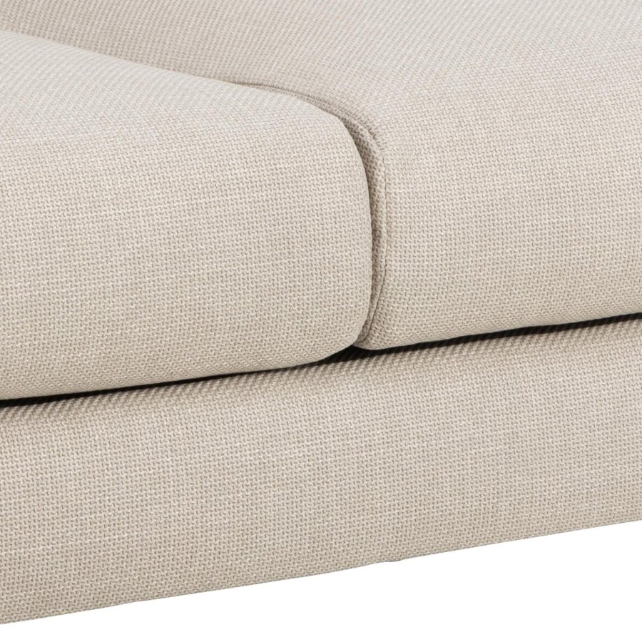 SOFAKONSEPT Toril 2,5 seter sofa - beige stoff og sort metall
