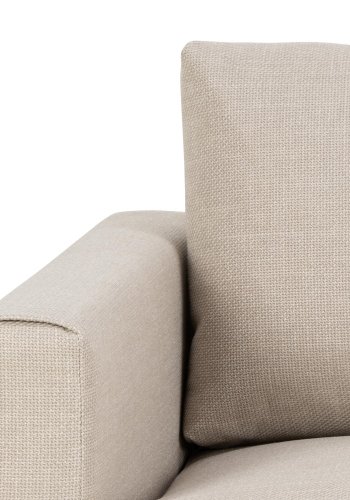 SOFAKONSEPT Toril 2,5 seter sofa - beige stoff og sort metall