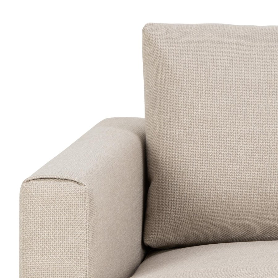 SOFAKONSEPT Toril 2,5 seter sofa - beige stoff og sort metall