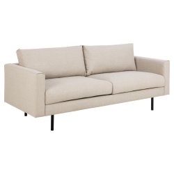 SOFAKONCEPT Toril 3 pers. sofa - beige stof og sort metal