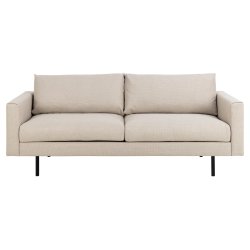 SOFAKONCEPT Toril 3 pers. sofa - beige stof og sort metal