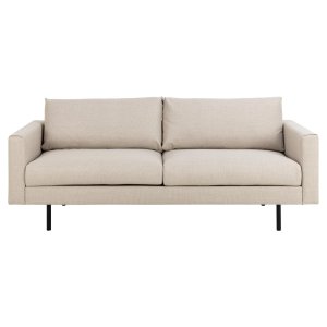SOFAKONCEPT Toril 3 pers. sofa - beige stof og sort metal