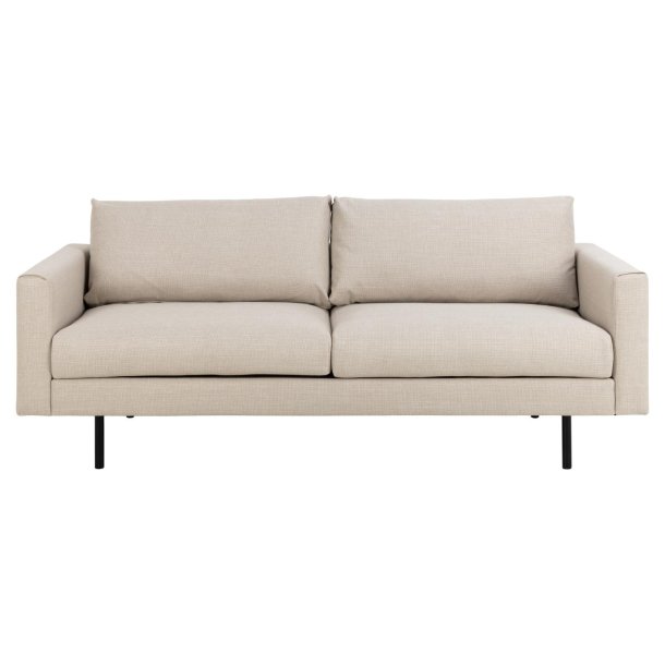SOFAKONCEPT Toril 3 pers. sofa - beige stof og sort metal
