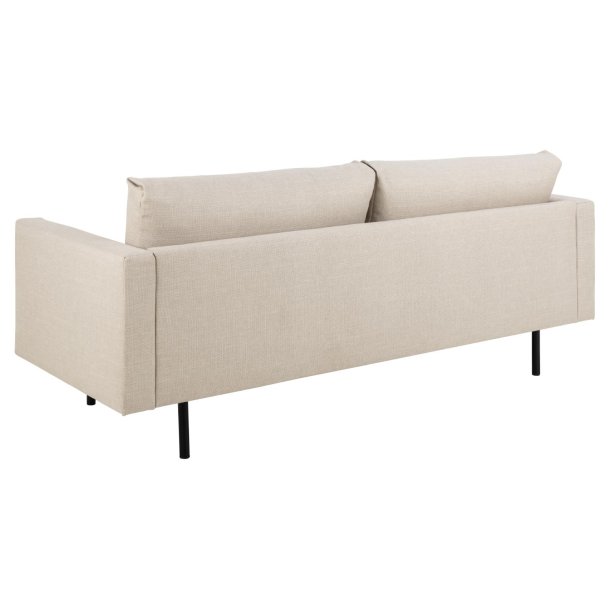 SOFAKONCEPT Toril 3 pers. sofa - beige stof og sort metal