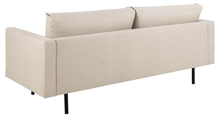 SOFAKONSEPT Toril 3-seters sofa - beige stoff og sort metall