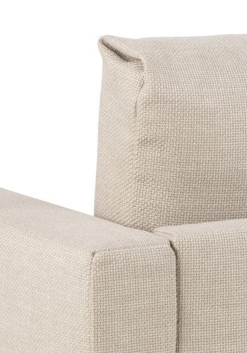 SOFAKONSEPT Toril 3-seters sofa - beige stoff og sort metall