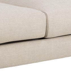 SOFAKONCEPT Toril 3 pers. sofa - beige stof og sort metal