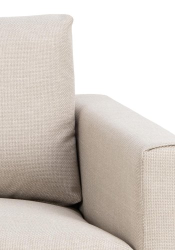 SOFAKONSEPT Toril 3-seters sofa - beige stoff og sort metall