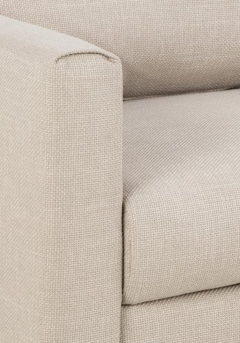 SOFAKONSEPT Toril 3-seters sofa - beige stoff og sort metall
