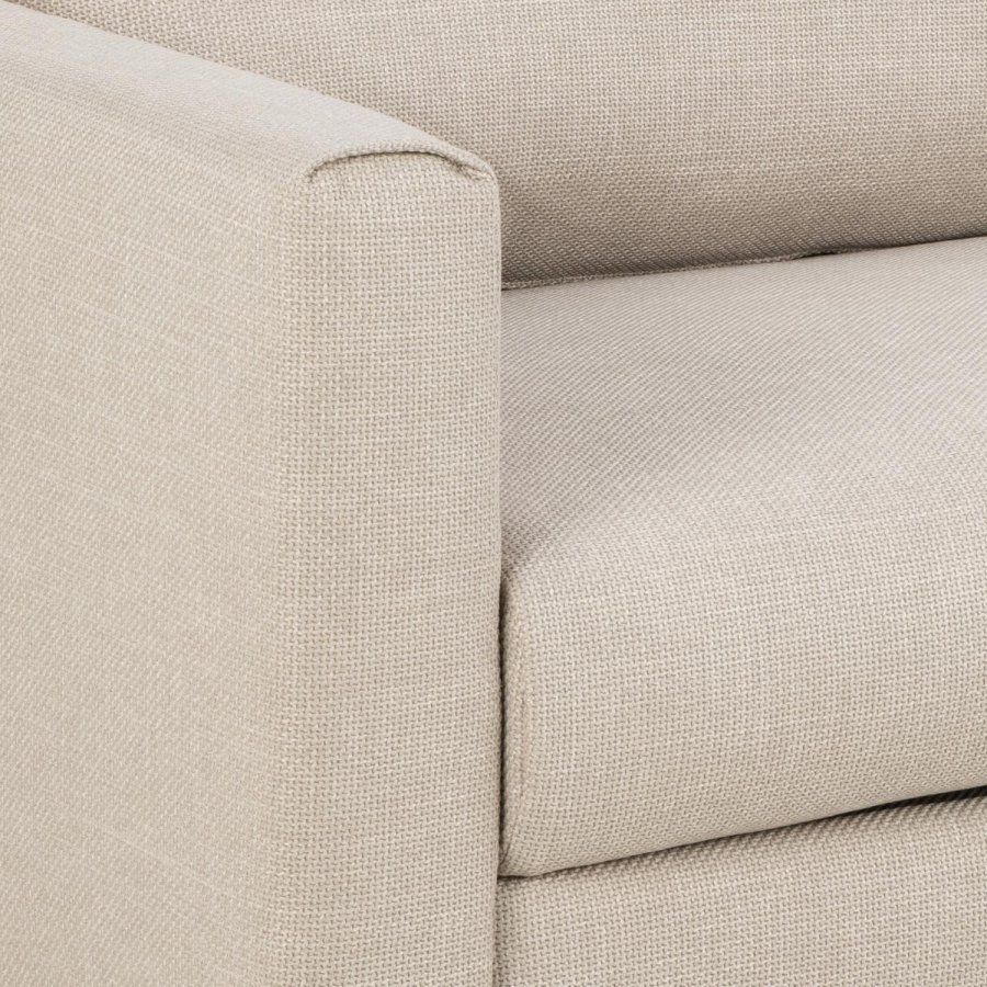 SOFAKONSEPT Toril 3-seters sofa - beige stoff og sort metall