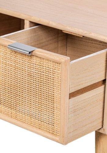 NORDLYS Akita TV-bord, m. 2 skuffer - brun rotting og tre (100x42)