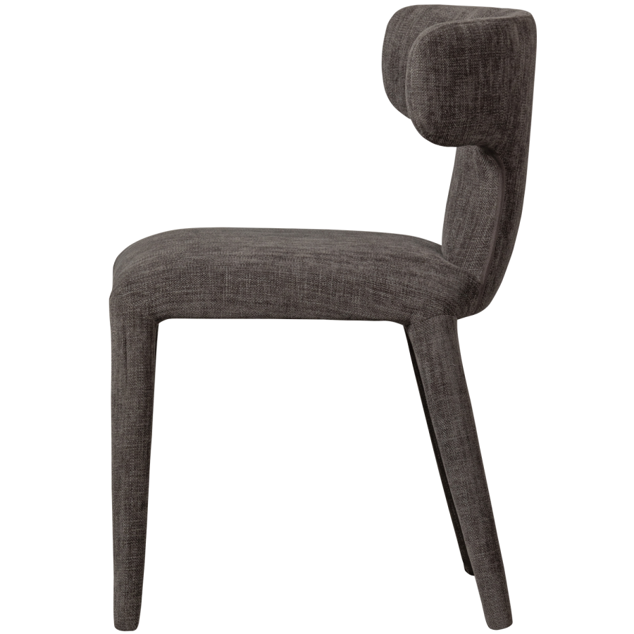 WOOOD Permit spisebordsstol - espresso polyester stof