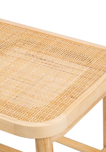 NORDLYS Asugi benk, m. hylle - naturrotting og tre (90x35)