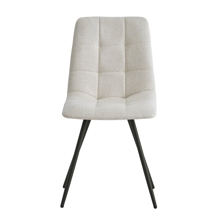 NORDLYS Bjrn spisestol - beige stoff og sort metall