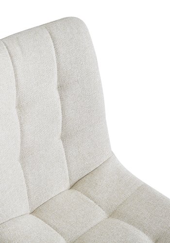 NORDLYS Bjrn spisestol - beige stoff og sort metall