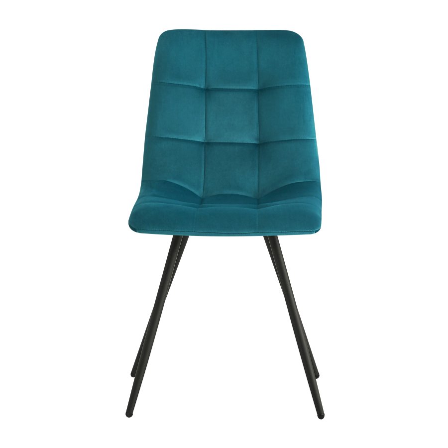 NORDLYS Bjrn spisestol - andebl flyel og sort metall