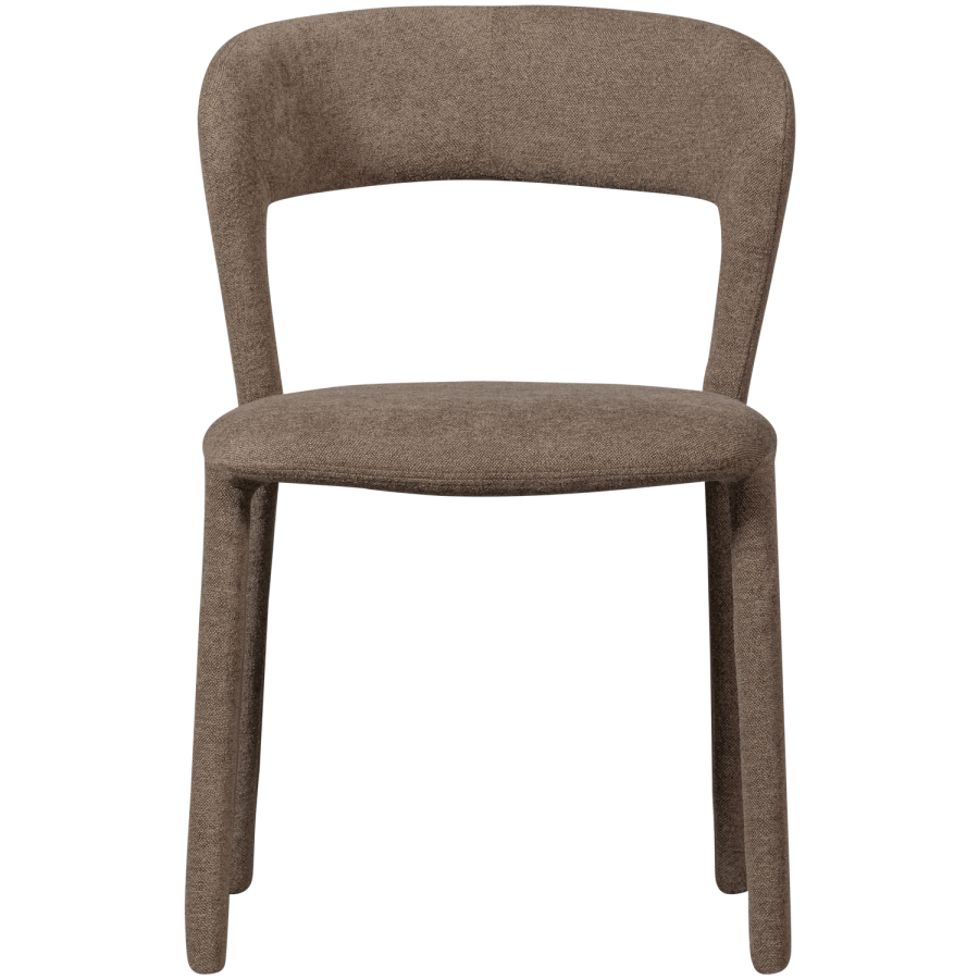 WOOOD Noble spisebordsstol - taupe polyester stof