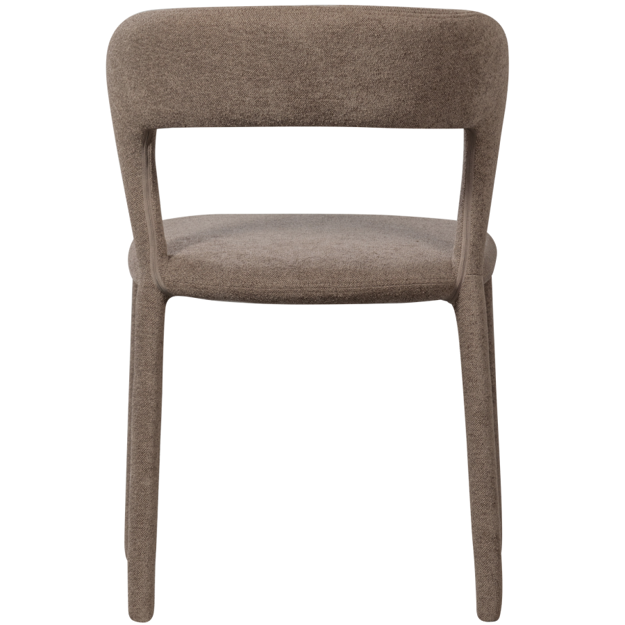 WOOOD Noble spisebordsstol - taupe polyester stof