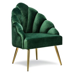 NORDLYS Bolge lnestol - grn fljl og metal