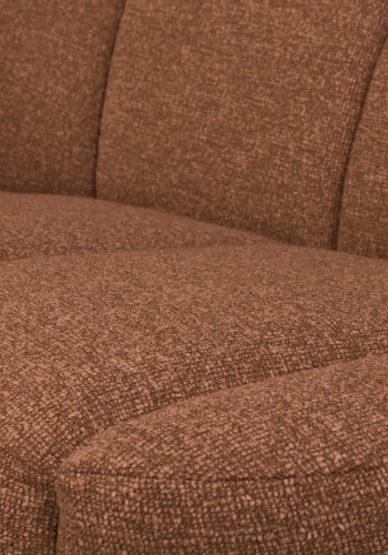 WOOOD Mojo 2-sits bnkelement, vnster - rostbrun melange boucl