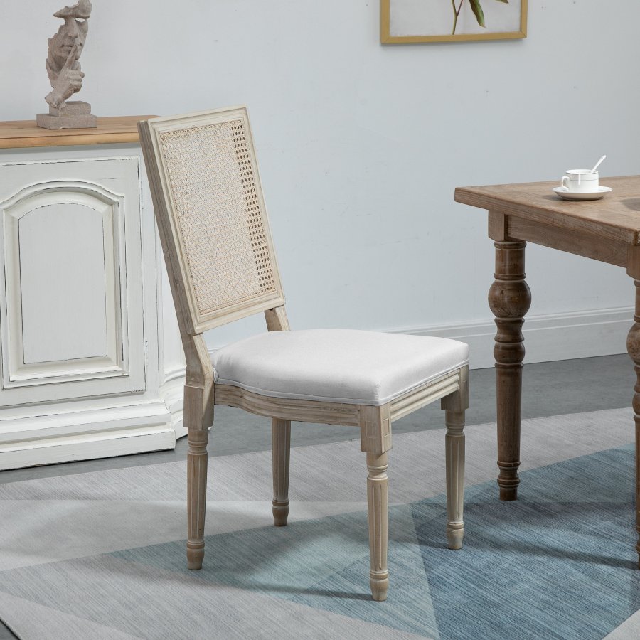 NORDLYS Cambridge spisebordsstol - grtt stoff og gummitre