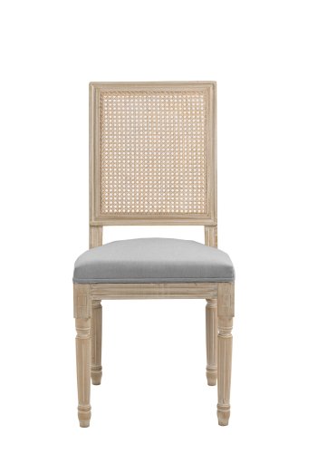 NORDLYS Cambridge spisebordsstol - mrkegrtt stoff og gummitre