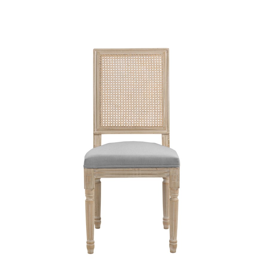 NORDLYS Cambridge spisebordsstol - mrkegrtt stoff og gummitre