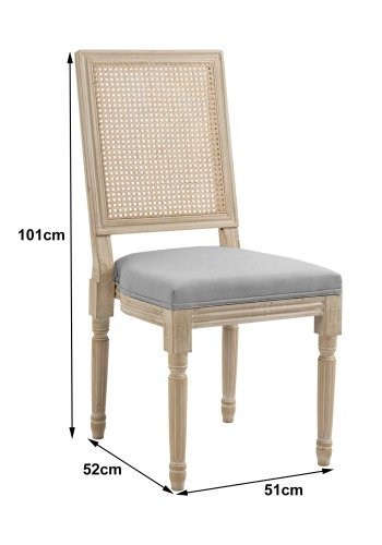 NORDLYS Cambridge spisebordsstol - mrkegrtt stoff og gummitre