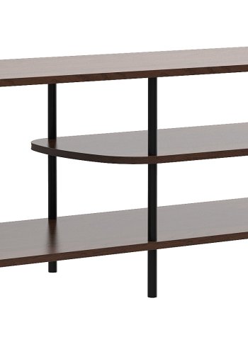 NORDLYS Coleman TV-bord, m. 2 hyller - brunt tre og svart metall (140x40)