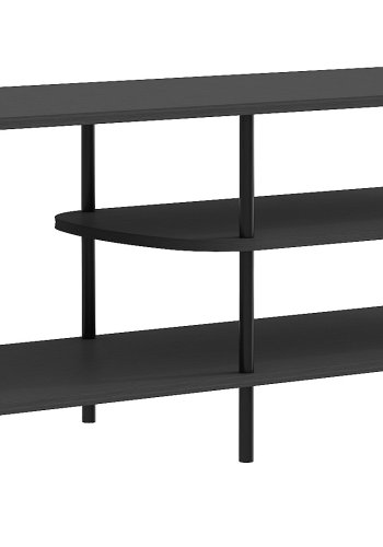 NORDLYS Coleman TV-bord, m. 2 hyller - svart tre og svart metall (140x40)