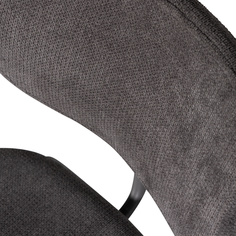 WOOOD Link spisebordsstol - brun/gr stof og brun/gr metal