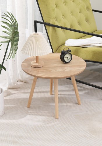 NORDLYS Ginza sidebord, rundt - naturlig furu (50)