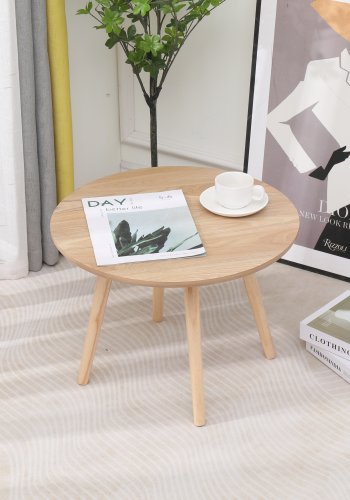 NORDLYS Ginza sidebord, rundt - naturlig furu (50)