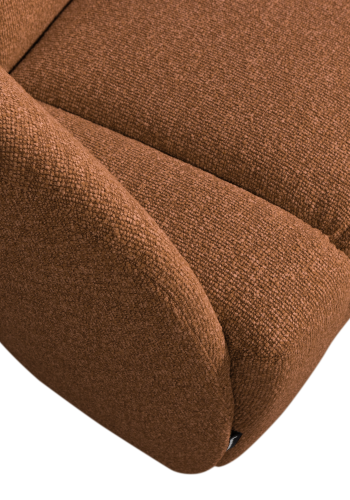 WOOOD Mojo 2-sits bnkelement, vnster - rostbrun melange boucl