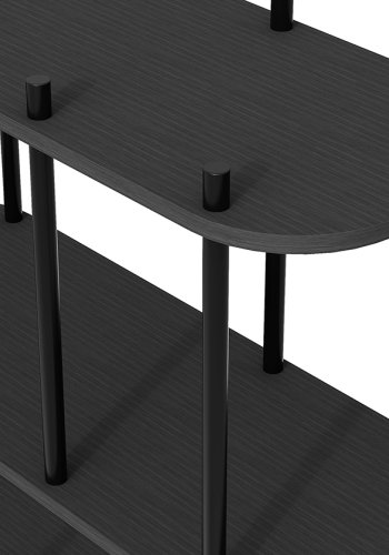 NORDLYS Goteborg bokhylle, m. 5 hyller - svart tre og sort metall