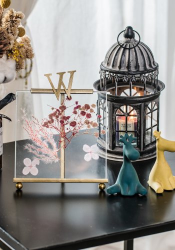 NORDLYS Hagen sidebord, firkantet - svart metall (45x45)