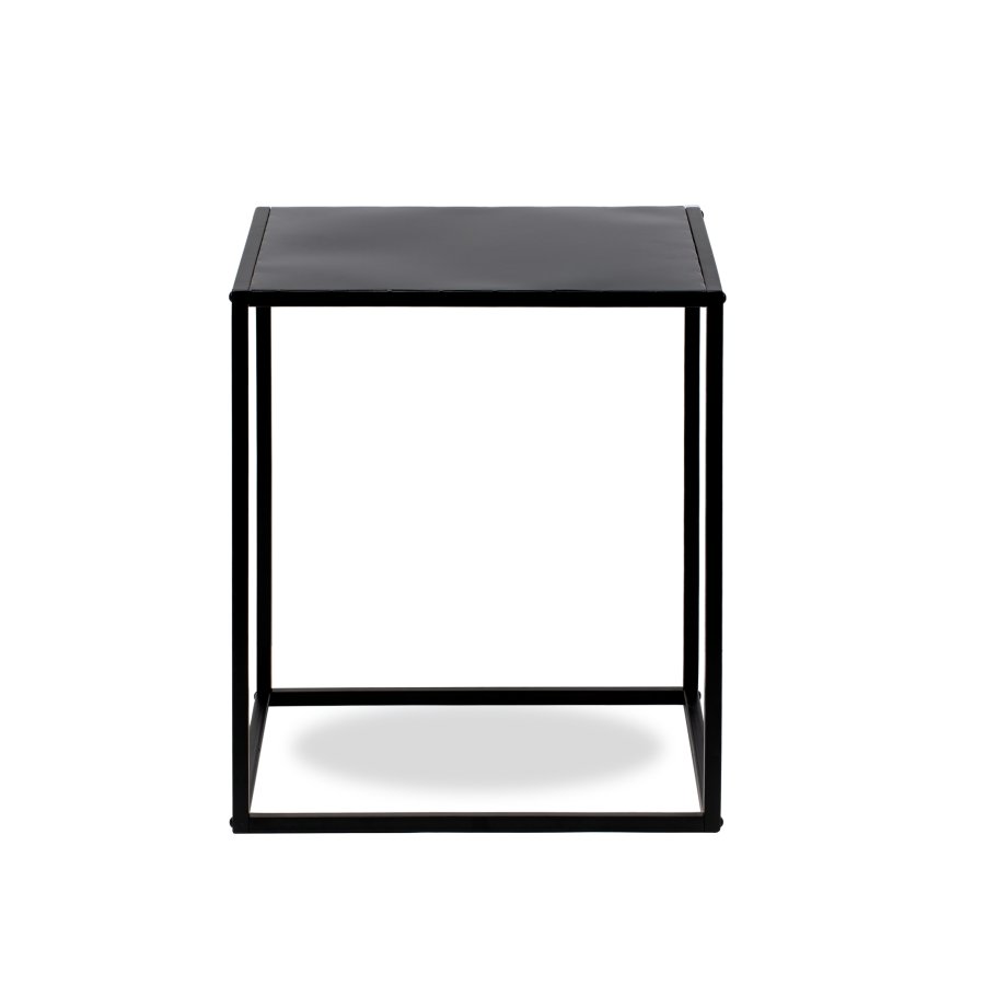 NORDLYS Hagen sidebord, firkantet - svart metall (45x45)