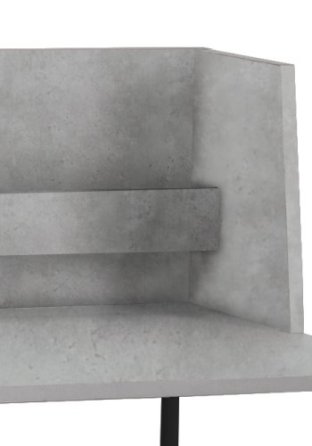 NORDLYS Houston datamaskinbord, rektangulrt - grtt tre og svart metall (90x48)