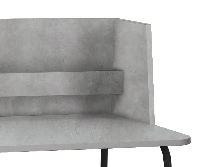 NORDLYS Houston datamaskinbord, rektangulrt - grtt tre og svart metall (90x48)